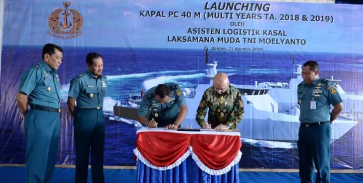 TNI AL Launching 1 Unit Kapal PC-40 M Di Banten